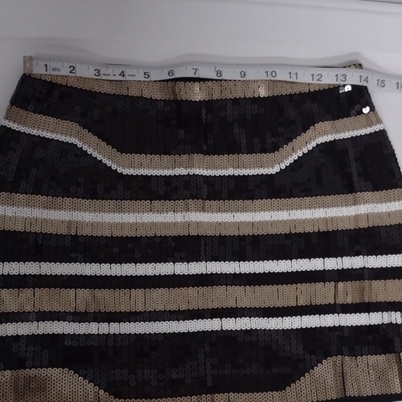 Express Black and Silver Sequin Pencil Mini Skirt Y2K, Rumba,Cocktail. - Picture 6 of 11